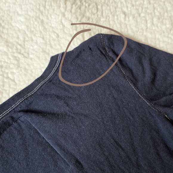 Abercrombie Vintage Navy Babydoll Top - Picture 4 of 4